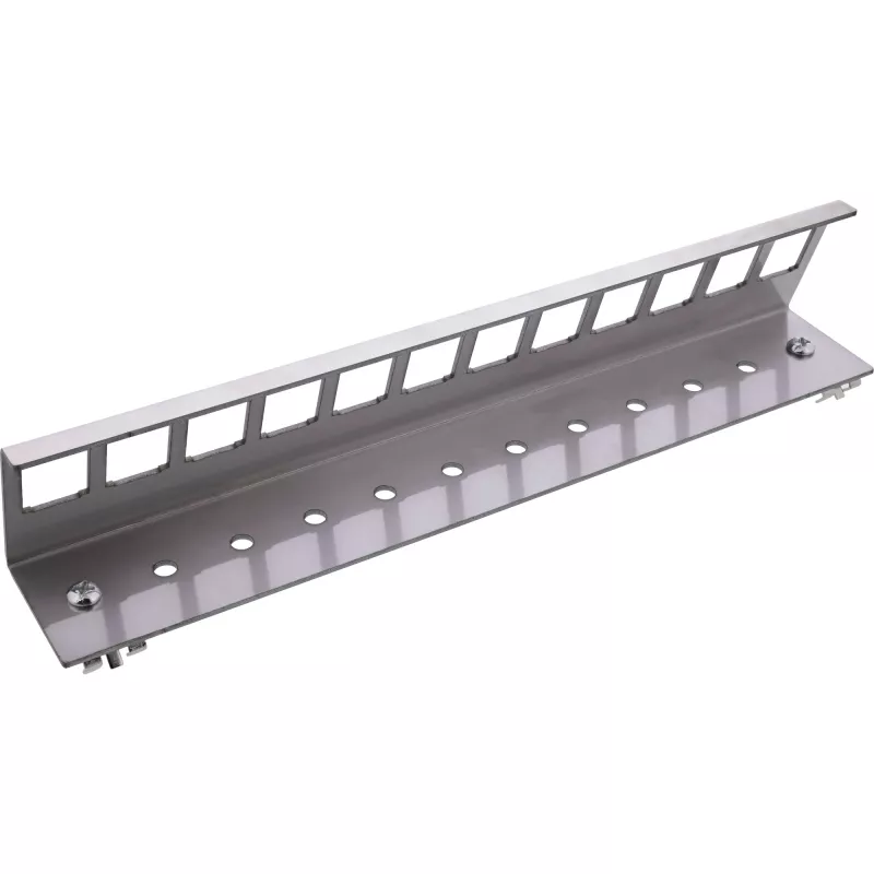 InLine 76203I Metal Keystone Schnappbefestigung für DIN-Schiene, 12-Port
