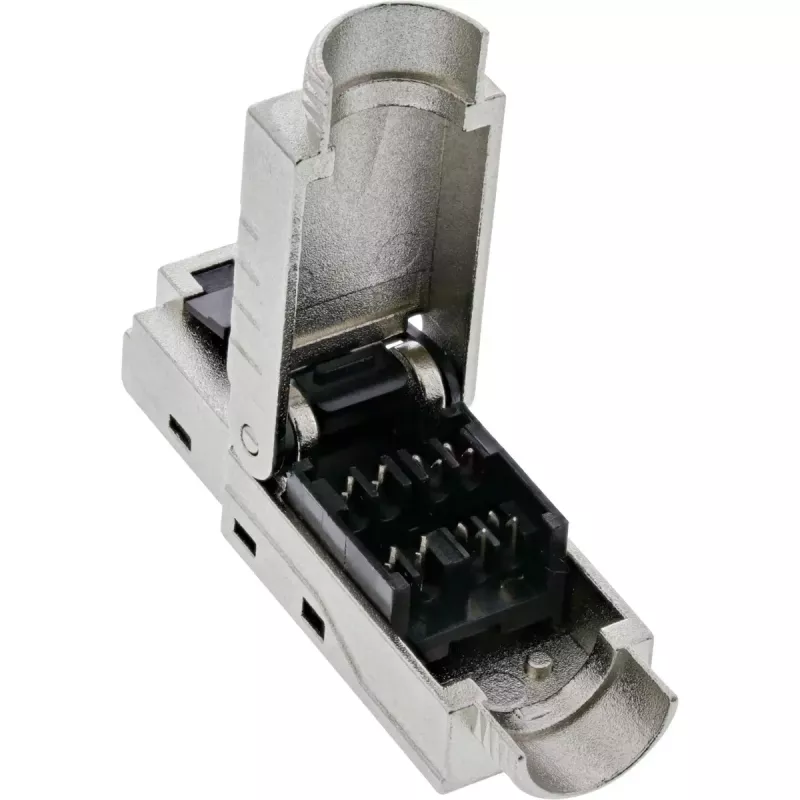 InLine RJ45-Stecker Cat.6A 500MHz, feldkonfektionierbar, geschirmt, mit Schraubkappe