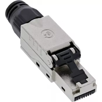InLine RJ45-Stecker Cat.6A 500MHz, feldkonfektionierbar, geschirmt, mit Schraubkappe