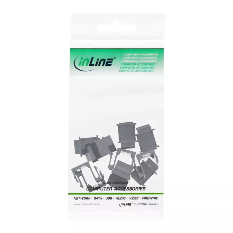 InLine Keystone SNAP-In Blindabdeckung für Modulschacht, schwarz, 10 Stk.