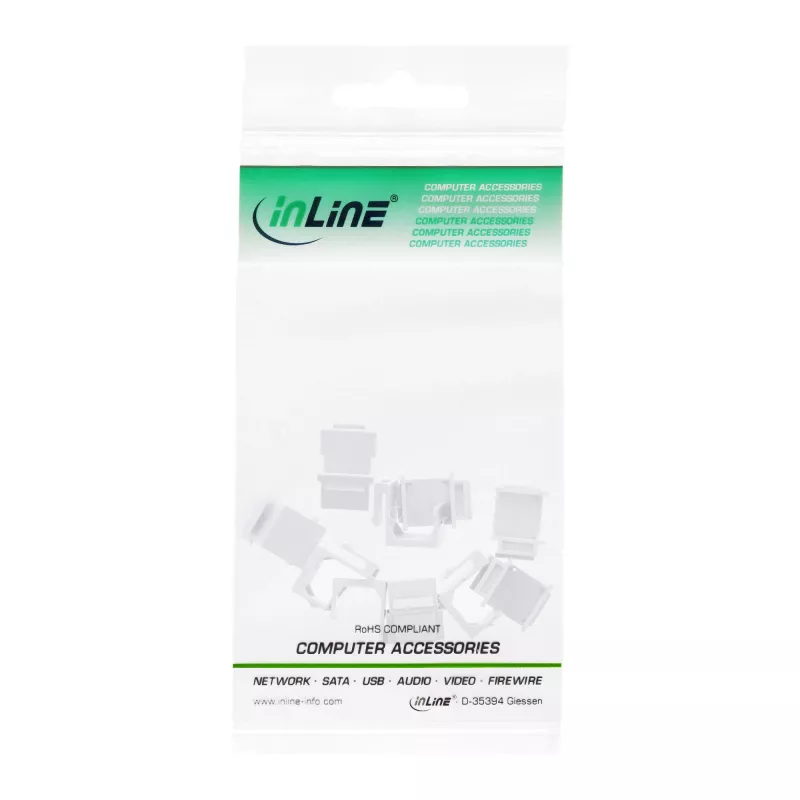 InLine Keystone SNAP-In Blindabdeckung für Modulschacht, weiß, 10 Stk.