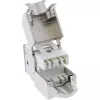 InLine Keystone RJ45-Buchse, geschirmt, Cat.6A, grau 8er-Pack