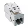 InLine Keystone RJ45-Buchse, geschirmt, Cat.6A, grau 8er-Pack