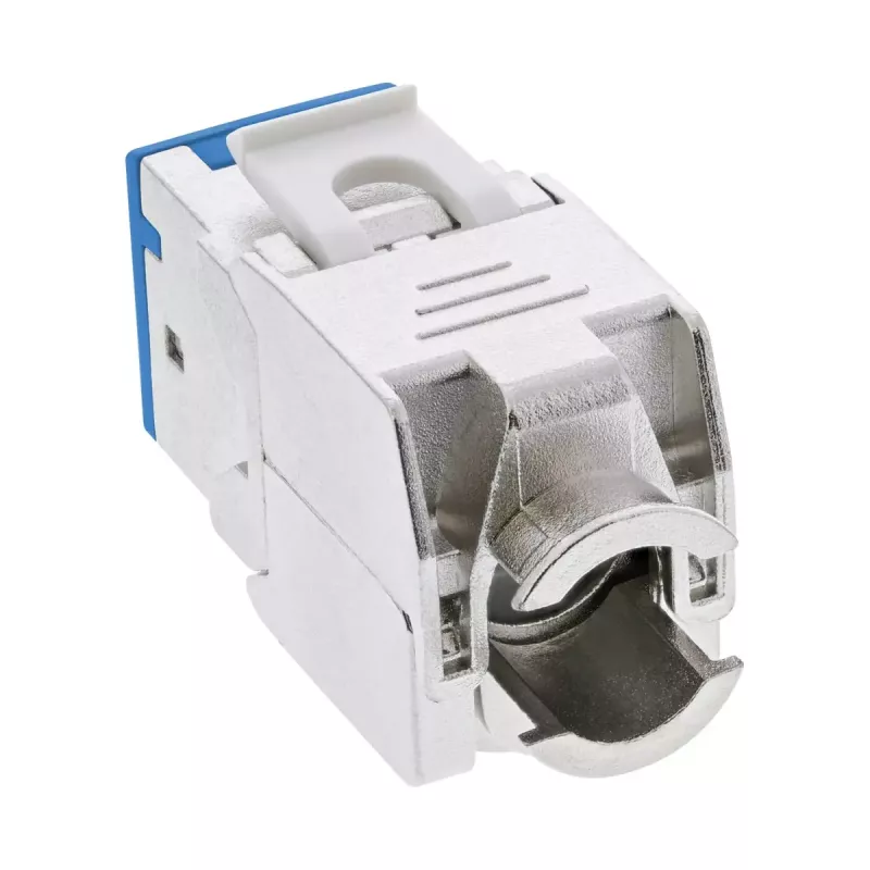 InLine Keystone RJ45-Buchse, geschirmt, Cat.6A, blau 8er-Pack