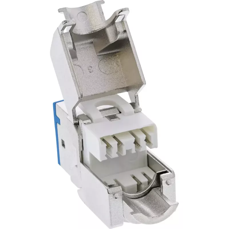 InLine Keystone RJ45-Buchse, geschirmt, Cat.6A, blau 8er-Pack
