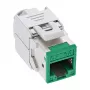 InLine Keystone RJ45-Buchse, geschirmt, Cat.6A, grün 8er-Pack