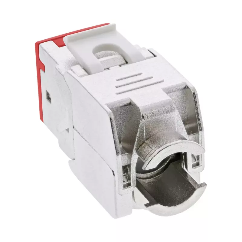 InLine Keystone RJ45-Buchse, geschirmt, Cat.6A, rot, 8er-Pack