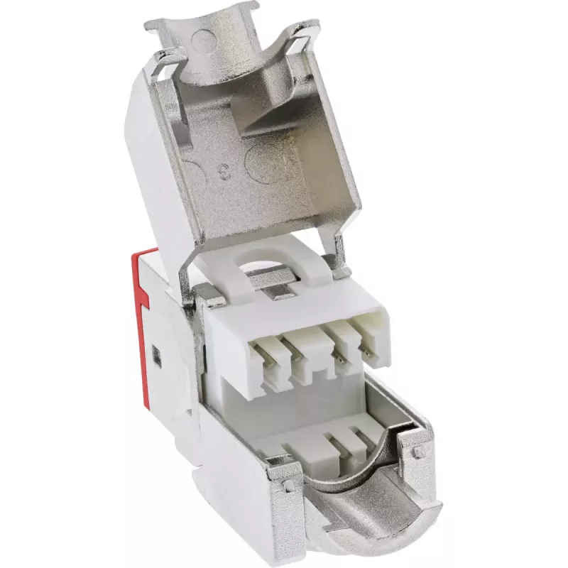 InLine Keystone RJ45-Buchse, geschirmt, Cat.6A, rot, 8er-Pack