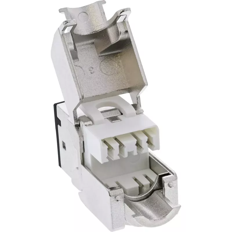 InLine Keystone RJ45-Buchse, geschirmt, Cat.6A, schwarz, 8er-Pack