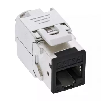 InLine Keystone RJ45-Buchse, geschirmt, Cat.6A, schwarz, 8er-Pack