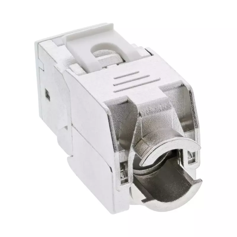 InLine Keystone RJ45-Buchse, geschirmt, Cat.6A, weiß, 8er-Pack