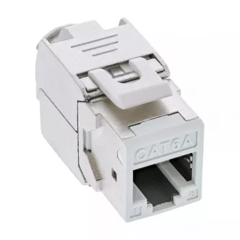 InLine Keystone RJ45-Buchse, geschirmt, Cat.6A, weiß, 8er-Pack