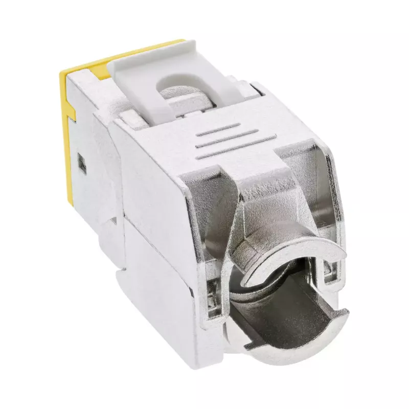 InLine Keystone RJ45-Buchse, geschirmt, Cat.6A, gelb, 8er-Pack