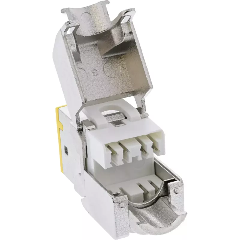 InLine Keystone RJ45-Buchse, geschirmt, Cat.6A, gelb, 8er-Pack