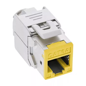 InLine Keystone RJ45-Buchse, geschirmt, Cat.6A, gelb, 8er-Pack