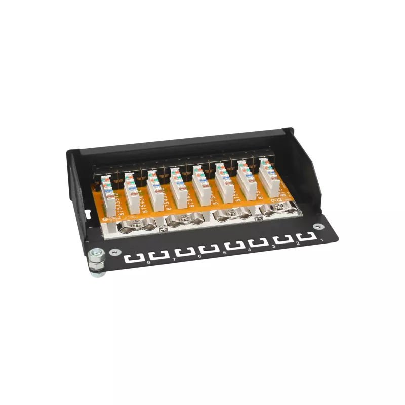 InLine Patch Panel Cat.6 8 Port Desktop schwarz RAL9005
