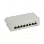 InLine Patch Panel Cat.6 8 Port für Desktop grau RAL7035