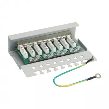 InLine Patch Panel Cat.6 8 Port für Desktop grau RAL7035