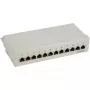 InLine Patch Panel Cat.6 12 Port Schreibtisch-/Wandmontage hellgrau RAL7035
