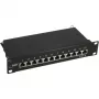 InLine Patch Panel 10 Zoll Cat.6 12 Port 1U schwarz RAL9005
