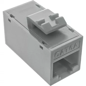 InLine Keystone RJ45-Buchse, ungeschirmt, Cat.6A, 8er-Pack, grau