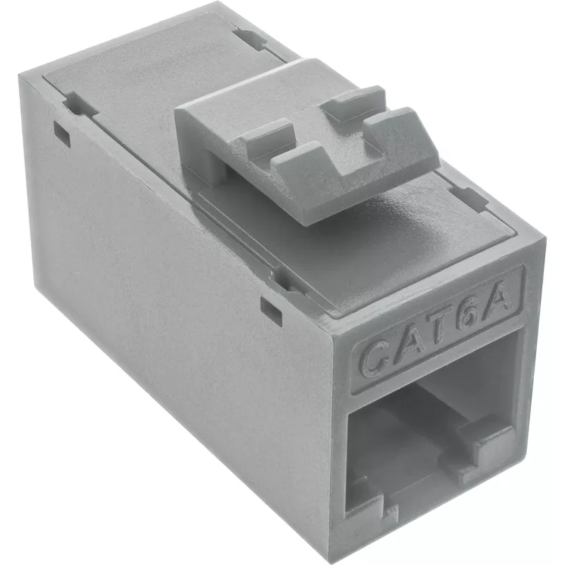 InLine Keystone RJ45-Buchse, ungeschirmt, Cat.6A, 8er-Pack, grau