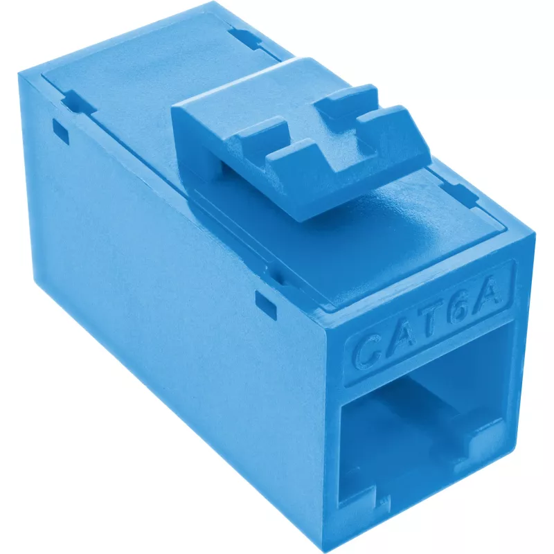 InLine Keystone RJ45-Buchse, ungeschirmt, Cat.6A, 8er-Pack, blau
