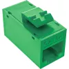 InLine Keystone RJ45-Buchse, ungeschirmt, Cat.6A, 8er-Pack, grün