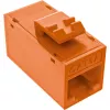 InLine Keystone RJ45-Buchse/-Kupplung, ungeschirmt, Kat.6A, 8er-Pack, orange
