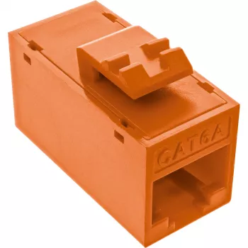 InLine Keystone RJ45-Buchse/-Kupplung, ungeschirmt, Kat.6A, 8er-Pack, orange