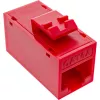 InLine Keystone RJ45-Buchse, ungeschirmt, Cat.6A, 8er-Pack, rot