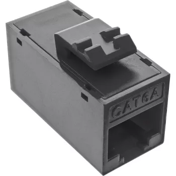 InLine Keystone RJ45-Buchse, ungeschirmt, Cat.6A, 8er-Pack, schwarz