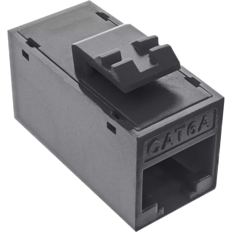 InLine Keystone RJ45-Buchse, ungeschirmt, Cat.6A, 8er-Pack, schwarz