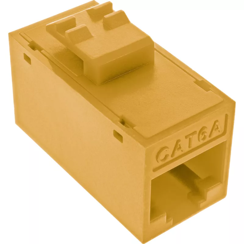 InLine Keystone RJ45-Buchse, ungeschirmt, Cat.6A, 8er-Pack, gelb