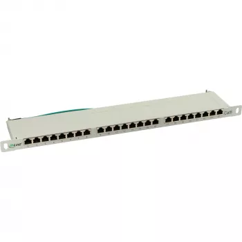 InLine Patchpanel Kat.6 24 Port 19 Zoll 0,5 HE Lichtgrau RAL7035