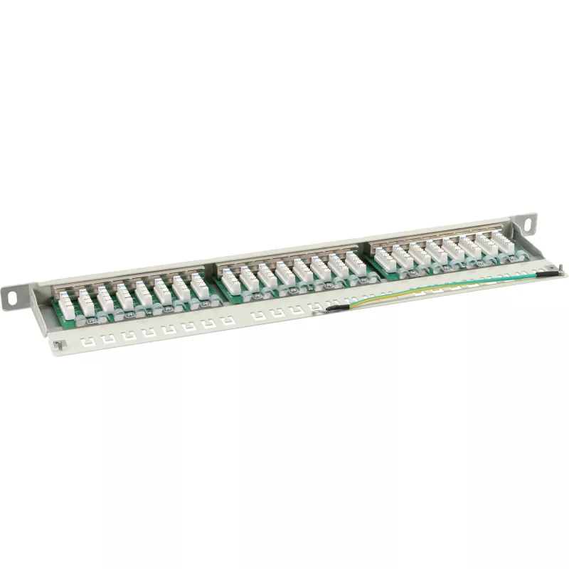 InLine Patchpanel Kat.6 24 Port 19 Zoll 0,5 HE Lichtgrau RAL7035