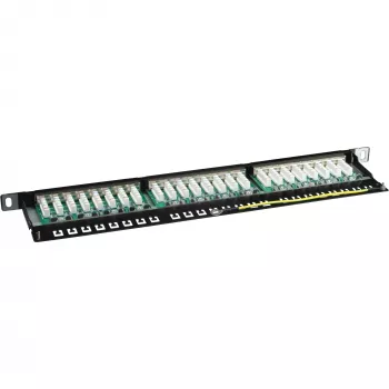 Patchfeld Cat.6 InLine 76224B 24 Port 19 Zoll 0,5HE Schwarz RAL9005