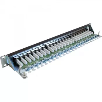 InLine Patch Panel Cat.6 24 Port 19 Zoll 1HE schwarz RAL9005