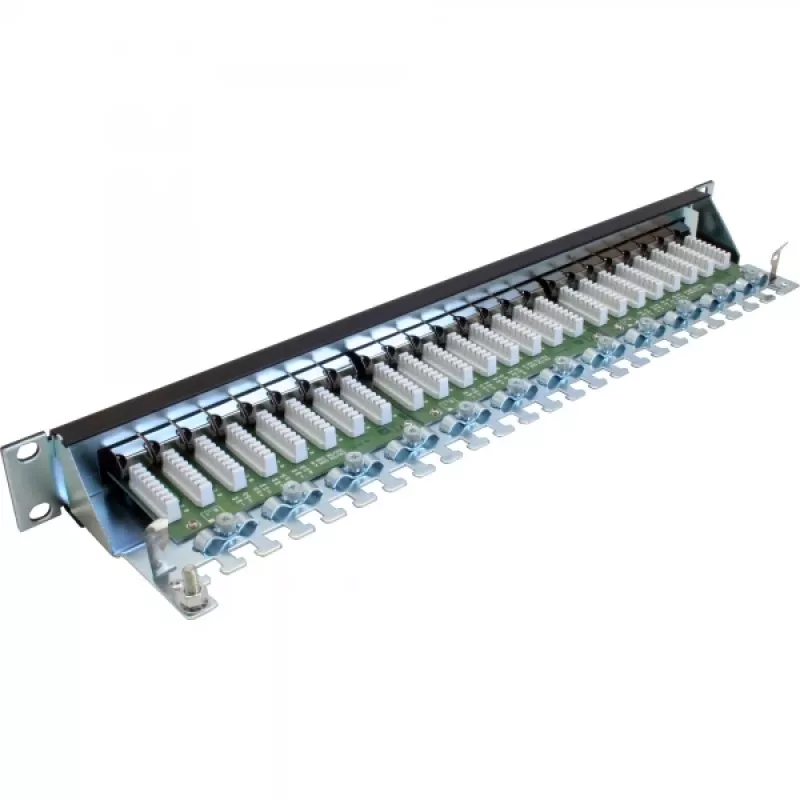 InLine Patch Panel Cat.6 24 Port 19 Zoll 1HE schwarz RAL9005