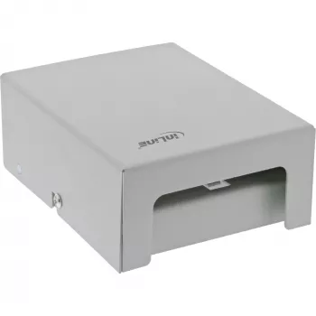InLine Desktop-Konsolidierungspunkt-Box 4x Keystone RJ45, Metall, RAL7035