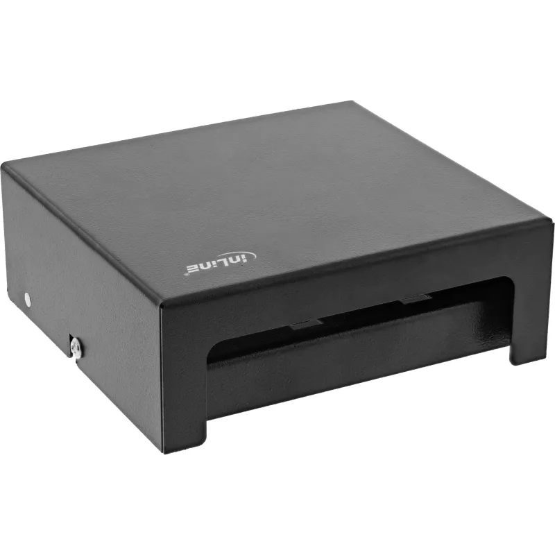 InLine Desktop-Konsolidierungspunkt-Box 6x Keystone RJ45, Metall, schwarz RAL9005