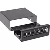 InLine Desktop-Konsolidierungspunkt-Box 6x Keystone RJ45, Metall, schwarz RAL9005