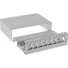 InLine Desktop-Konsolidierungspunkt-Box 8x Keystone RJ45, Metall, RAL7035