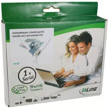 InLine Schnittstellenkarte 1 Port Seriell 9 Pin PCIe, InLine, 76618D