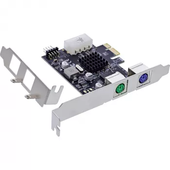 InLine Schnittstellenkarte 2x PS/2 USB-Header PCIe Male 0,48 Gbit/s