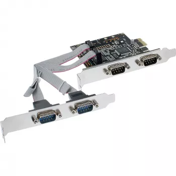 InLine Schnittstellenkarte 4 Port Seriell 9 Pin PCIe PCI-Express 76623C