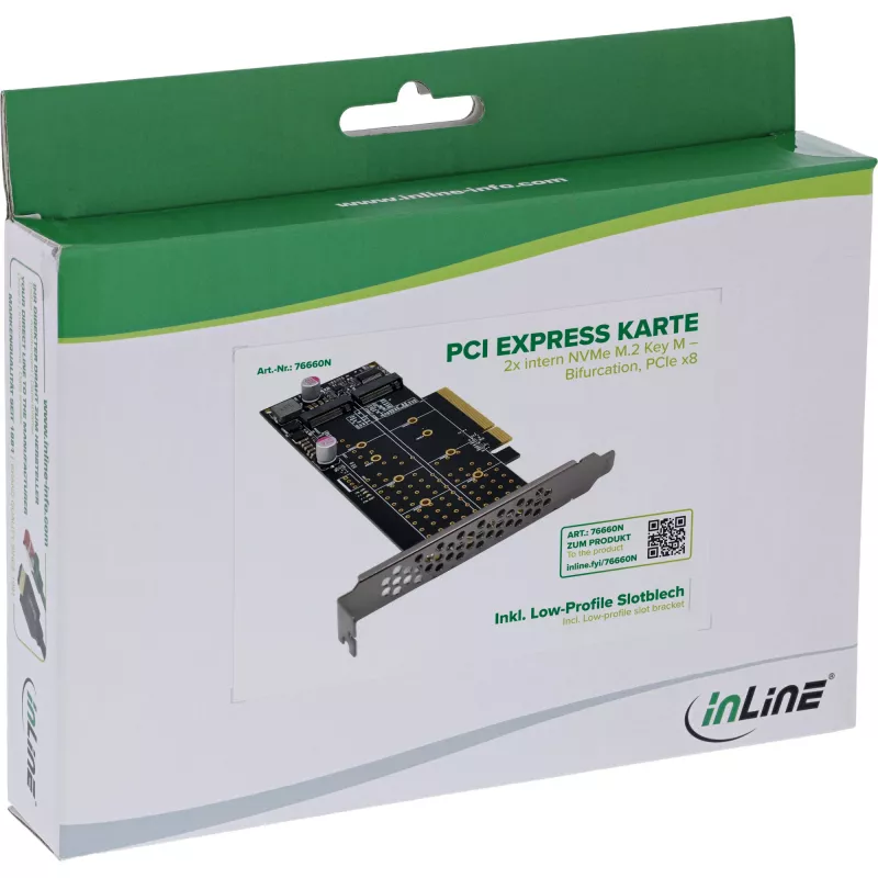 InLine 76660N Interne M.2 Interface-Karte PCIe Männlich 64 Gbit/s