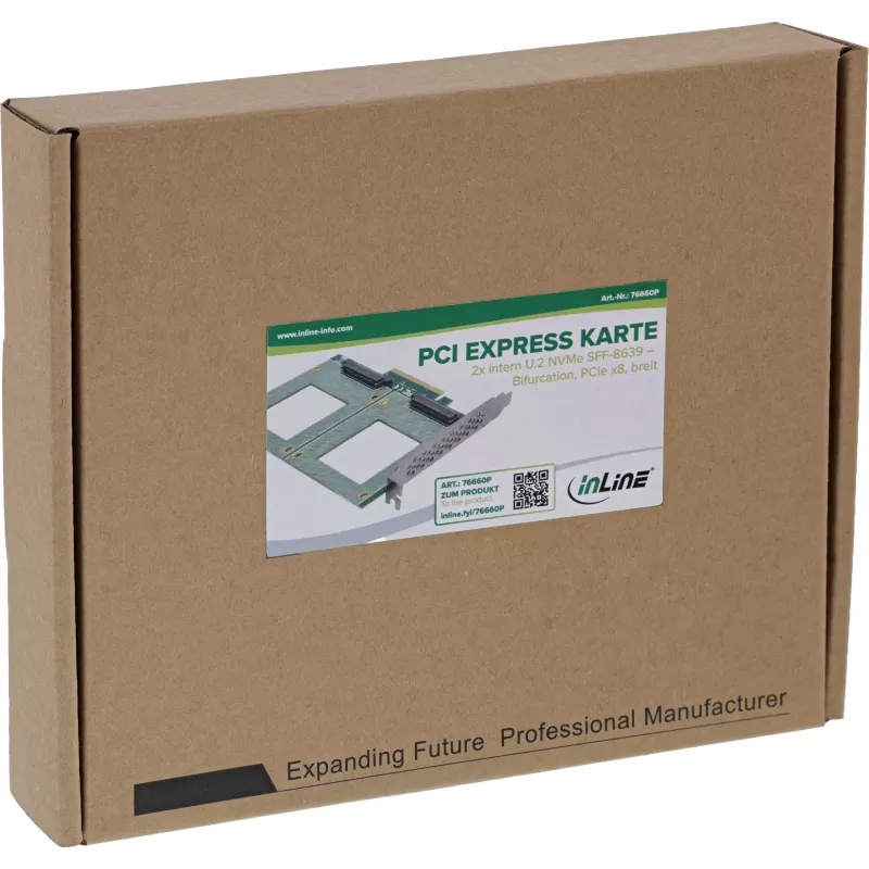 InLine 76660P Interner U.2-Adapter PCIe Stecker 4 Gbit/s 3,3 V