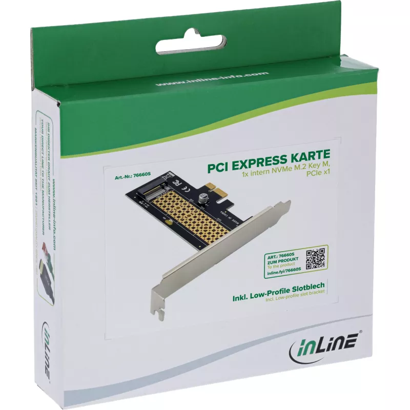 Interner M.2-Adapter InLine 76660S PCIe 1 Gbit/s 3,3 V