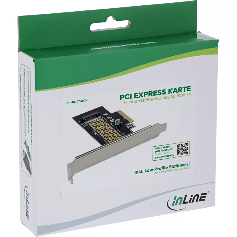 InLine 76660V Interne M.2 Schnittstellenkarte PCIe 4 Gbit/s